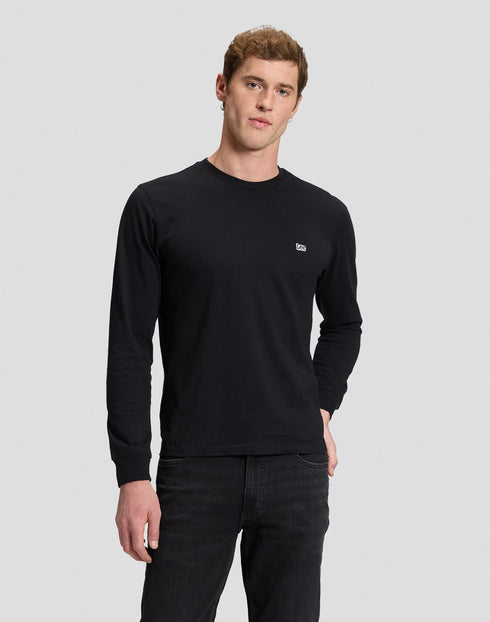 LEE LS PATCH LOGO TEE BLACK