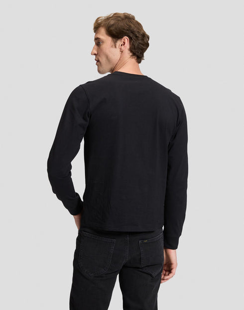 LEE LS PATCH LOGO TEE BLACK