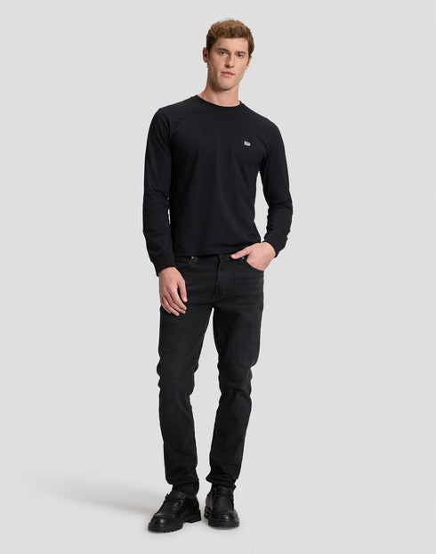 LEE LS PATCH LOGO TEE BLACK