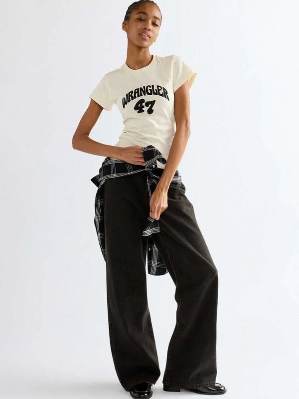 WRANGLER SHRUNKEN BAND TEE EGRET