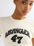 WRANGLER SHRUNKEN BAND TEE EGRET