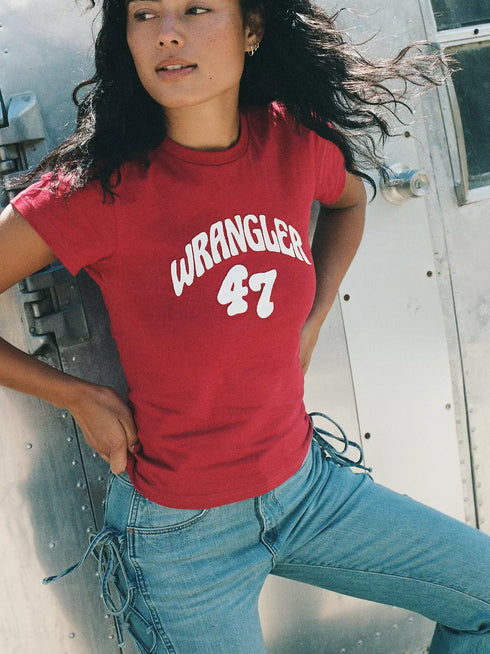 WRANGLER SHRUNKEN BAND TEE CHILI PEPPER