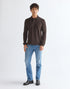 WRANGLER LS POLO SHIRT CHOCOLA