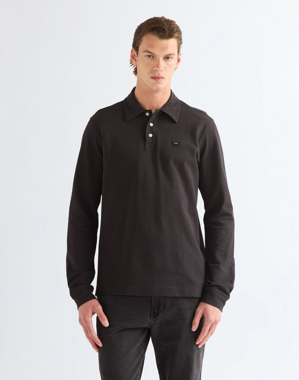 WRANGLER LS POLO SHIRT CAVIAR