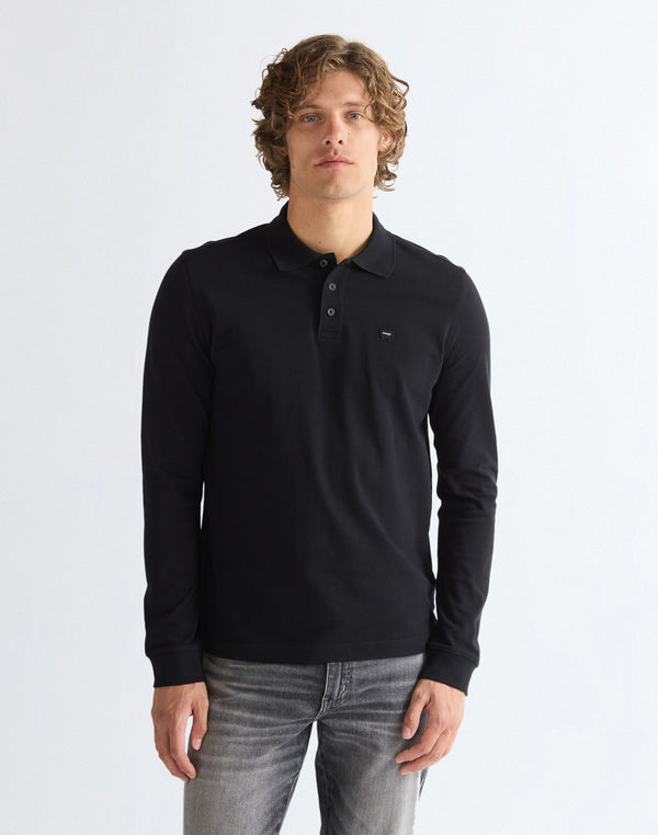 WRANGLER LS POLO SHIRT BLACK