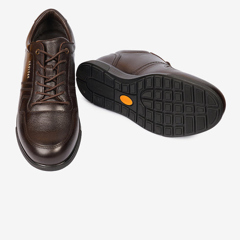 Greyder Men's Classic Leather Sneakers In Brown