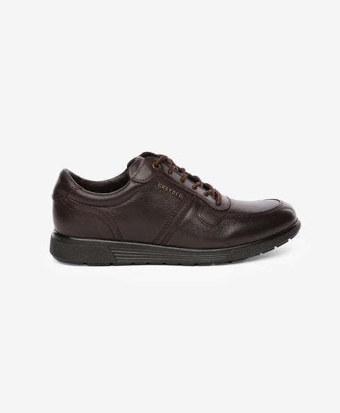 Greyder Men's Classic Leather Sneakers In Brown