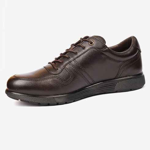 Greyder Men's Classic Leather Sneakers In Brown