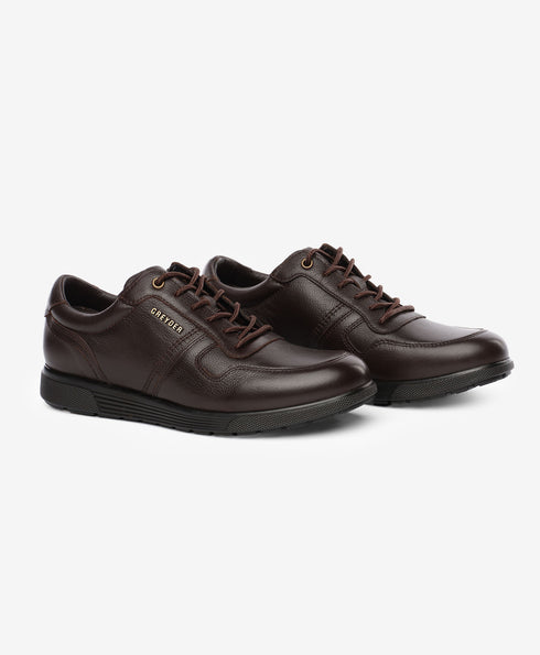 Greyder Men's Classic Leather Sneakers In Brown
