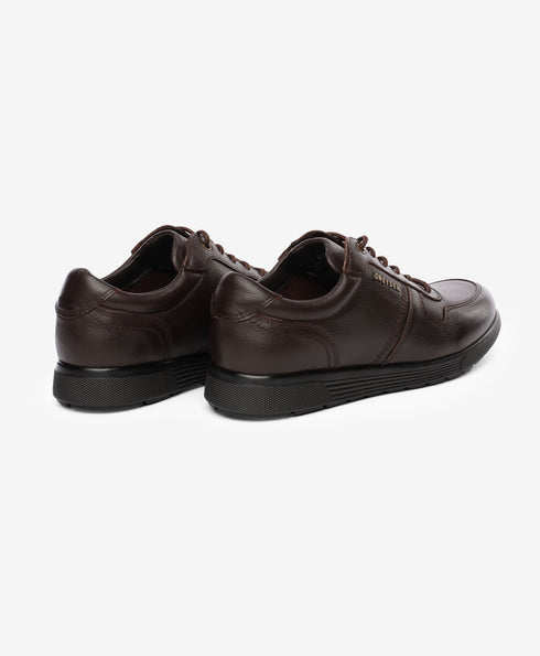Greyder Men's Classic Leather Sneakers In Brown