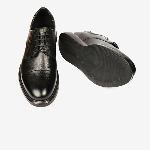 Greyder Men's Leather Formal Shoes in Black