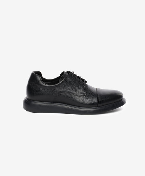 Greyder Men's Leather Formal Shoes in Black