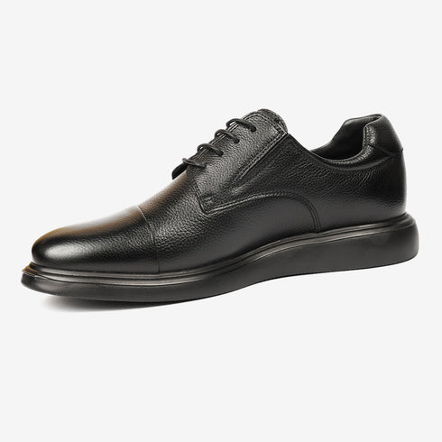 Greyder Men's Leather Formal Shoes in Black