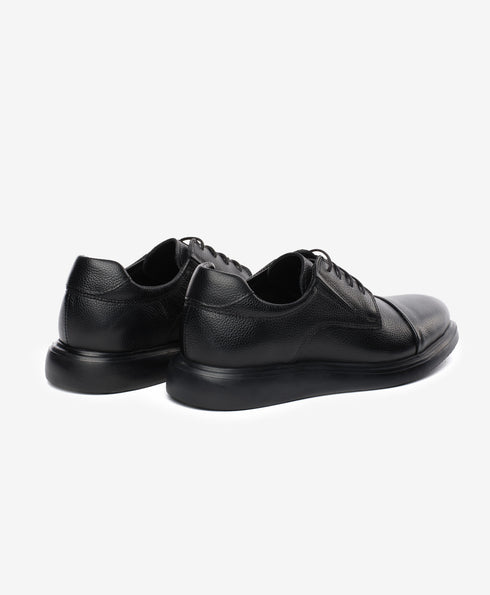 Greyder Men's Leather Formal Shoes in Black