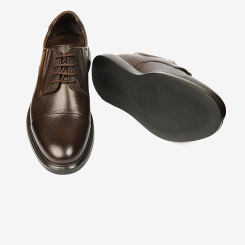 Greyder Men's Formal Leather Shoes in Brown
