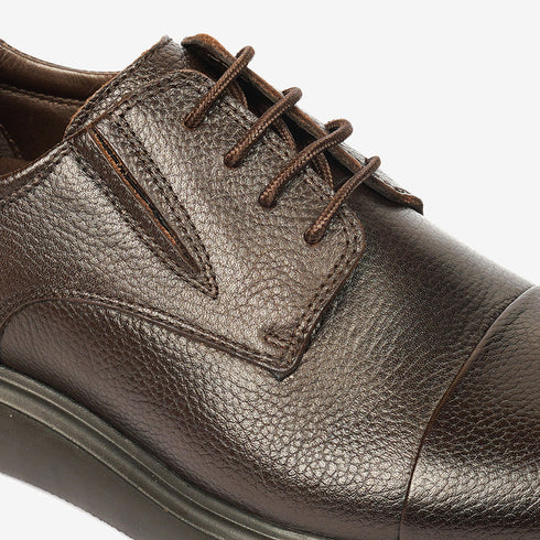 Greyder Men's Formal Leather Shoes in Brown