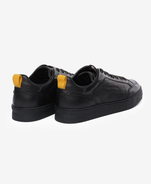 Greyder Men's Classy Leather Sneakers In Black