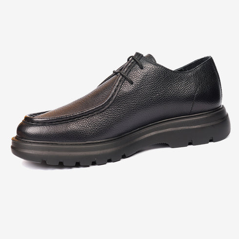 Greyder Men's Formal Leather Moccasin Black Boots