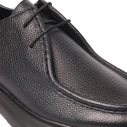 Greyder Men's Formal Leather Moccasin Black Boots