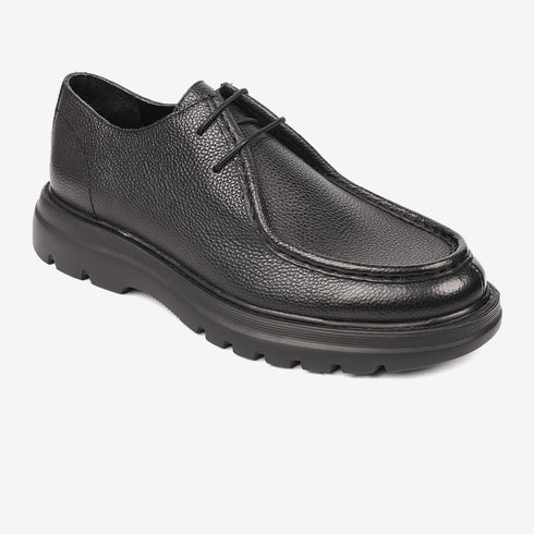 Greyder Men's Formal Leather Moccasin Black Boots