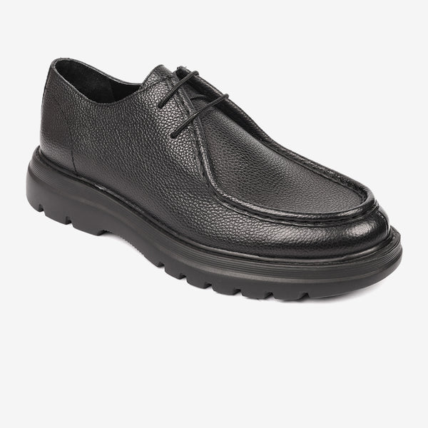 Greyder Men's Formal Leather Moccasin Black Boots