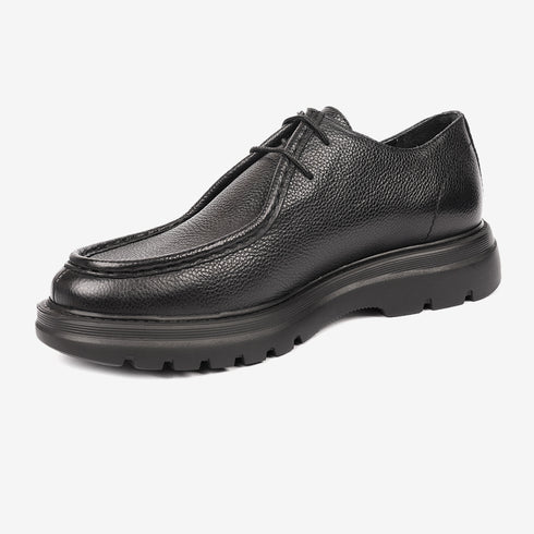 Greyder Men's Formal Leather Moccasin Black Boots