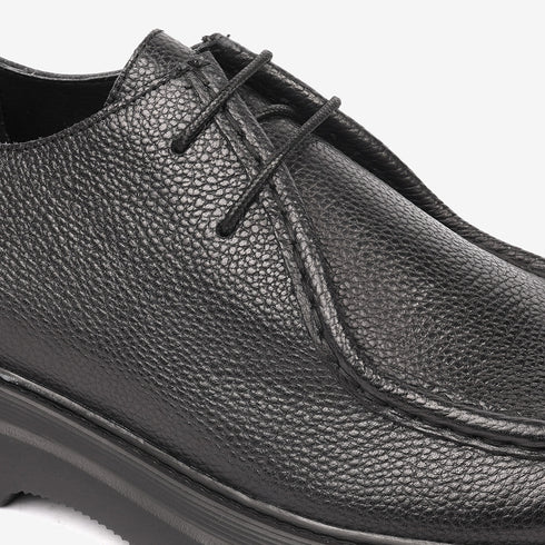 Greyder Men's Formal Leather Moccasin Black Boots