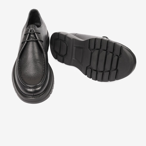 Greyder Men's Formal Leather Moccasin Black Boots