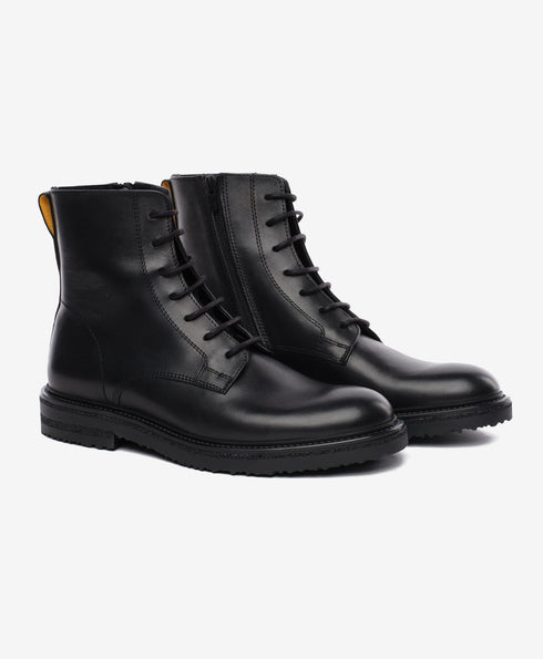 Greyder Men's Military Style Boots In Black