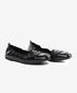 Greyder Women's Ballerina Style Leather Moccasin Shoes In Black