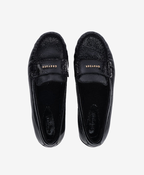 Greyder Women's Traditional Moccasin shoes in Black
