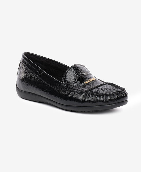 Greyder Women's Traditional Moccasin shoes in Black