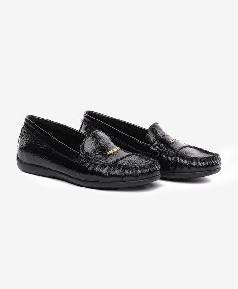 Greyder Women's Traditional Moccasin shoes in Black