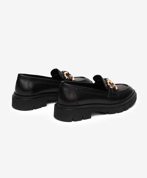 Greyder Women's Modern Moccasin Shoes in Black