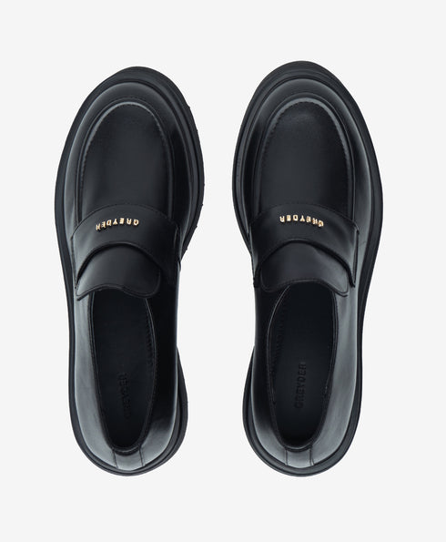 Greyder Women's Classic Moccasin Shoes in Black