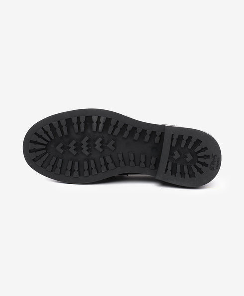 Greyder Women's Classic Leather Moccasin Shoes in Black