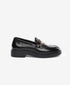 Greyder Women's Classic Leather Moccasin Shoes in Black