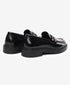 Greyder Women's Classic Leather Moccasin Shoes in Black
