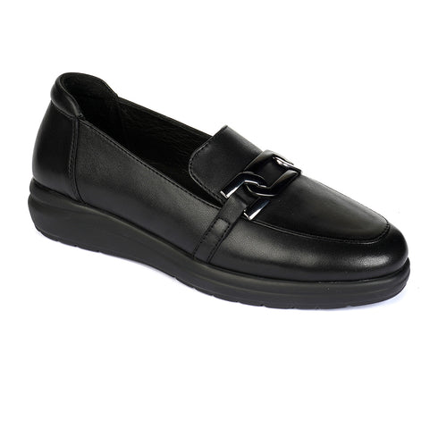 Greyder Women's Formal Mocassin in Black