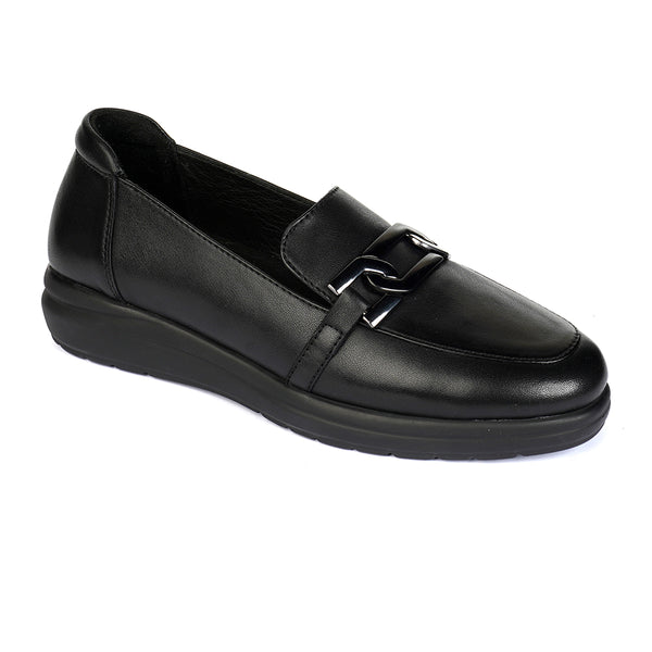 Greyder Women's Formal Mocassin in Black