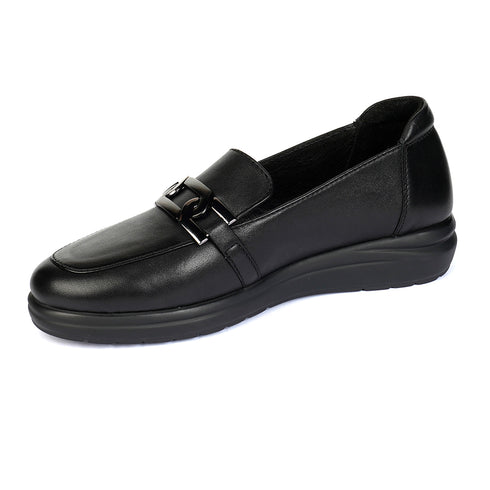 Greyder Women's Formal Mocassin in Black