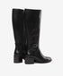 Greyder Women's Leather Knee High Boots In Black