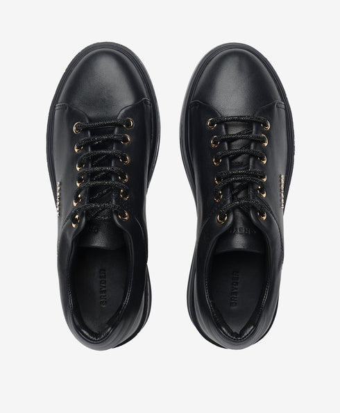 Greyder Women's Comfort Leather Sneakers In Black