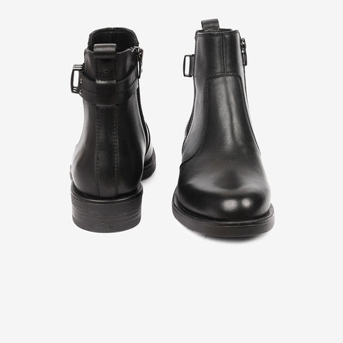 Greyder Women's Leather High Boots In Black