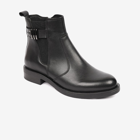 Greyder Women's Leather High Boots In Black