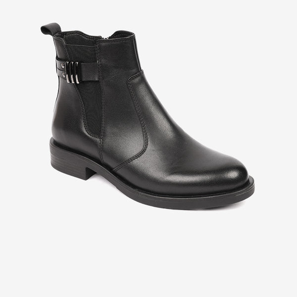 Greyder Women's Leather High Boots In Black