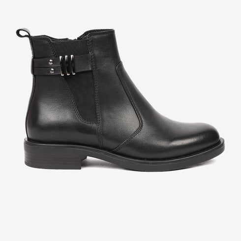 Greyder Women's Leather High Boots In Black
