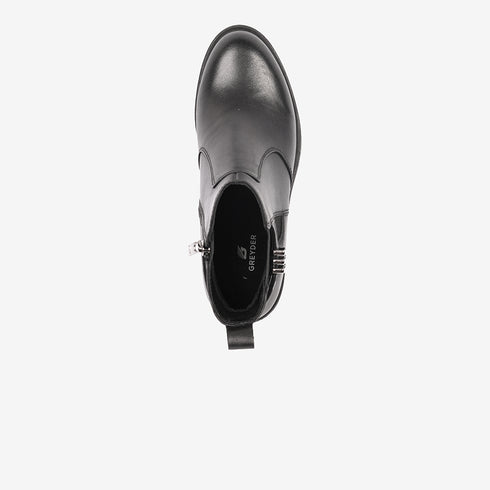 Greyder Women's Leather High Boots In Black