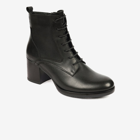 Greyder Women's High Heel Laced Boots in Black