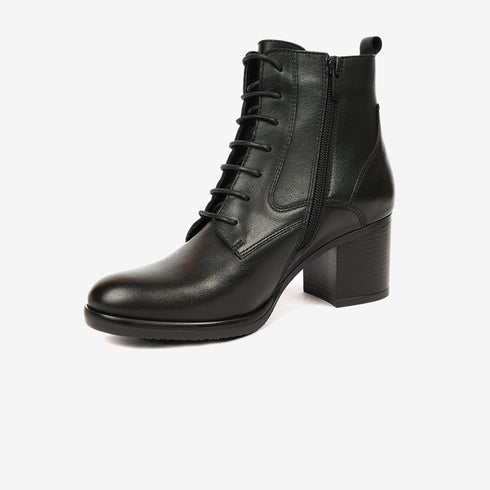 Greyder Women's High Heel Laced Boots in Black